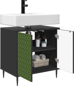 vidaXL Ντουλάπι Μπάνιου GELEEN Μαύρη Δρυς 60 x 40 x 61 εκ