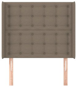 Κεφαλάρι με Πτερύγια Taupe 83x16x118/128 εκ. Υφασμάτινο 3119992