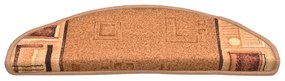 vidaXL Πατάκια Σκάλας Αυτοκόλλητα 5 τεμ. Μπεζ 65x21x4 εκ.