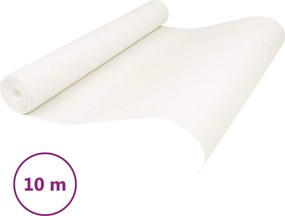 vidaXL 3D Στερεή Ταπετσαρία Λευκό κρεμ 10 x 0,53 μ Μη Υφασμένο Ύφασμα