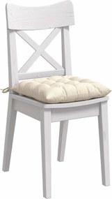 vidaXL Μαξιλάρια καθισμάτων 4 pcs Κρεμ 40 x 40 x 6 cm