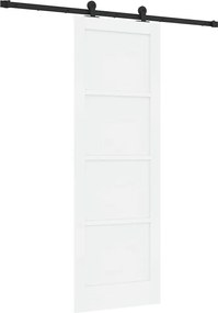 vidaXL Συρόμενη Πόρτα Λευκό και Μαύρο 73,5 x 211 εκ