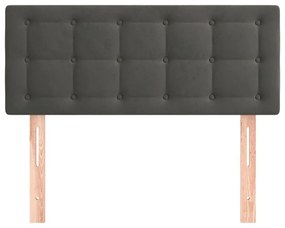 Κεφαλάρι Κρεβατιού Σκούρο Γκρι 80 x 5 x 78/88 εκ. Βελούδινο - Γκρι