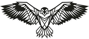 Διακοσμητικό Τοίχου Eagle 891TNL1181 100x44cm Black Wallity Metal
