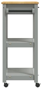 vidaXL Τρόλεϊ Κουζίνας MONZA 60x40x90 εκ. από Μασίφ Ξύλο Πεύκου