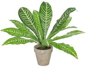 Τεχνητό Φυτό Σε Κασπώ Zebra 20906 Φ40x33cm Green-Brown GloboStar Polyethylene,Fabric