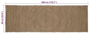 vidaXL Χαλιά χώρου Γκρι 60 x 300 cm Γιούτα