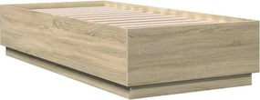 vidaXL Πλαίσιο Κρεβατιού Sonoma Δρυς 100x200 εκ. Επεξεργασμένο Ξύλο