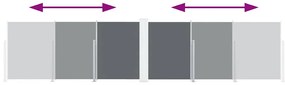 vidaXL Σκίαστρο Πλαϊνό Συρόμενο Ανθρακί 120 x 600 εκ.
