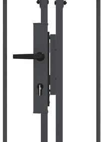 vidaXL Πύλη Κήπου με Καμπύλη Κορυφή Γκρι 500 x 75 cm Ατσάλι