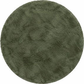 Στρογγυλό Χαλί Γούνινο (Φ160) Polcarpet Rabbit Green