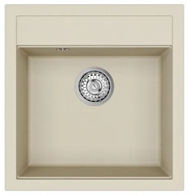 Helika Tesa SQT 100 Ένθετος Γρανιτένιος Νεροχύτης Μ49xΠ51cm Εκρού