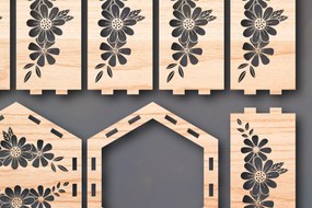 Σετ των 2 Intra απο ξύλο plywood 3mm-4mm πάχος - Cricut Laser Cut Flower Lantern Δίασταση 25x25 cm INTRAFABR-48656321