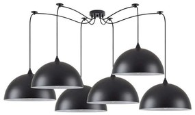 Φωτιστικό Οροφής Adept 77-8718 Φ40x28,5cm 6xE27 60W Black Homelighting