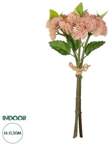 Artificial Garden SALMON PINK SEDUM BOUQUET 21350 Τεχνητό Διακοσμητικό Μπουκέτο Ροζ Σέδο Y30cm Globostar-21350-Ροζ 21350