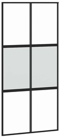 vidaXL Σετ συρόμενης πόρτας με υλικό μαύρο 102,5x205 cm