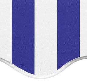 vidaXL Τεντόπανο Ανταλλακτικό Μπλε / Λευκό 4 x 3,5 μ.