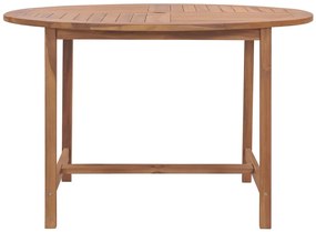vidaXL Τραπεζαρία Κήπου Ø110x75 εκ. από Μασίφ Ξύλο Teak