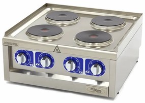Commercial Grade Cooker - 4 Burners - Double Unit - 60cm Deep - 400V