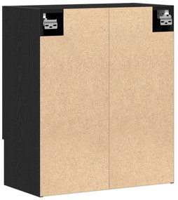 vidaXL Ντουλάπα Τοίχου Μαύρη Δρυς 60x31x70 εκ Πλαστικό Ξύλο