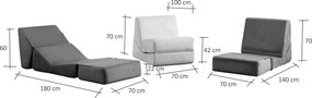 1-Seat Sofa-Bed Origami Convertable - White White