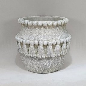 Πιθάρι Τσιμεντένιο Με Κρόσσια 752-18064 20.5x20.5x25.5cm Grey Estheti Home Cement