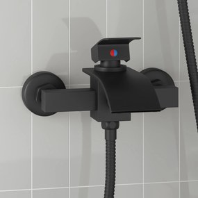 vidaXL Μίξερ ντους Μαύρο G 1 / 2 ίντσες