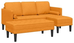 vidaXL Σετ Καναπέ 2 pcs Σκούρο κίτρινο 173 x 131 x 67 εκ ύφασμα