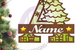 Intra απο ξύλο plywood 3mm-4mm πάχος Χριστουγεννιάτικο μονόγραμμα με κεφαλαίο γράμμα a Δίασταση 30x20 cm INTRAFABR-79721375