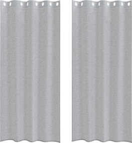 vidaXL Κουρτίνα βυσσινί 2 pcs Σκούρο Γκρι 245 x 140 εκ. Πολυεστέρας