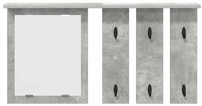 vidaXL Τοίχου Κρεμάστρα με ράφι Γκρι σκυροδέματος 85 x 10 x 45 εκ.