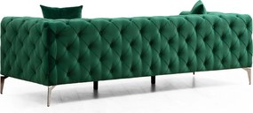 Τριθέσιος Καναπές Πράσινο COMO 90x237x70