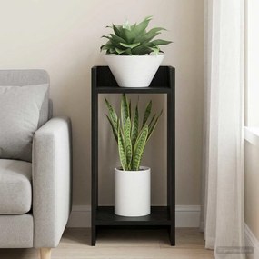 vidaXL Βάση φυτών Μαύρη Δρυς 30 x 30 x 60 cm Επεξεργασμένο Ξύλο