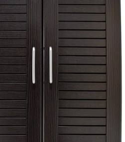 Παπουτσοθήκη-ντουλάπα SANTE pakoworld 21 ζεύγων χρώμα wenge 60x37x183εκ