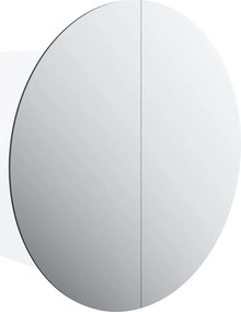 vidaXL Ντουλάπι Μπάνιου με Στρογγυλό Καθρέφτη&amp;LED Λευκό 40x40x17,5 εκ.