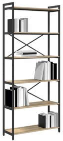 vidaXL Βιβλιοθήκη Sonoma Δρυς 80 x 30 x 188 εκ Επεξεργασμένο ξύλο