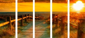 Εικόνα 5 τμημάτων συναρπαστικό ηλιοβασίλεμα - 100x50