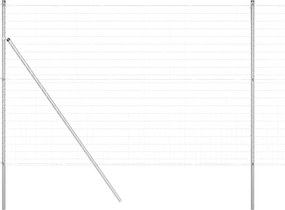 vidaXL Τεντώτο με στήριγμα Ασημί 1,5 x 10 m Χάλυβας και PVC