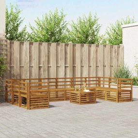 vidaXL Σετ Καναπέ Φυσικό Στερεό Ξύλο Ακακίας