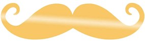 Διακοσμητικό Τοίχου Mustache 891TNL1331 59x14cm Gold Wallity Μέταλλο