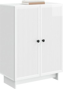 vidaXL Πλαϊνό γραφείο Γυαλιστερό Λευκό 66 x 34,5 x 90 εκ