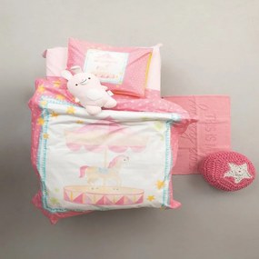 Σεντόνια Βρεφικά HB0592 (Σετ 3τμχ) Pink Palamaiki Cradle 120x160cm 100% Βαμβάκι