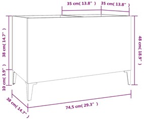 ΔΙΣΚΟΘΗΚΗ ΓΥΑΛΙΣΤΕΡΗ ΛΕΥΚΗ 74,5X38X48 ΕΚ. ΕΠΕΞΕΡΓΑΣΜΕΝΟ ΞΥΛΟ 831967