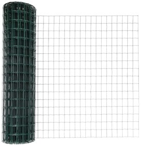 vidaXL Euro Fence με 7 πόλους 1x10 μ Γαλβανισμένος Χάλυβας Πράσινος