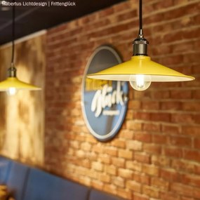 Μεταλλικό Καπέλο Swing για ντουί Ε27 Μουσταρδί