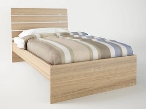 Intrahome Κρεβάτι "ΝΟΤΑ" ημίδιπλο σε χρώμα δρυς 110x190 Intrahomesa-00652713