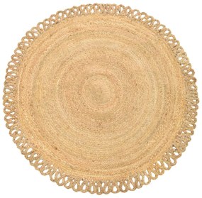 Χαλί Prejo Inart γιούτα σε φυσική απόχρωση Φ120x1εκ