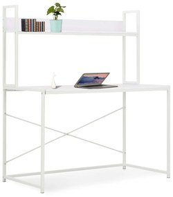 vidaXL Γραφείο Υπολογιστή Λευκό 120 x 60 x 138 εκ.