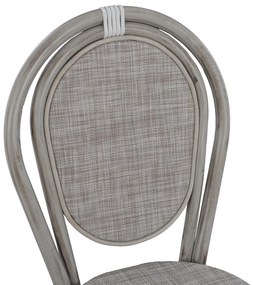 Καρέκλα KASON C5109 Αλουμινίου Bamboo Look Πατίνα Γκρί με Textline 45x57x88 εκ. 45x57x88 εκ.