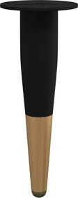 vidaXL Πόδια Επίπλων 2 pcs Μαύρο και Χρυσό Ø 40 x 98 mm Σίδερο